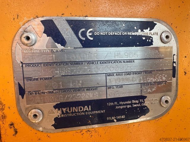 Hjullastare HYUNDAI HL 965