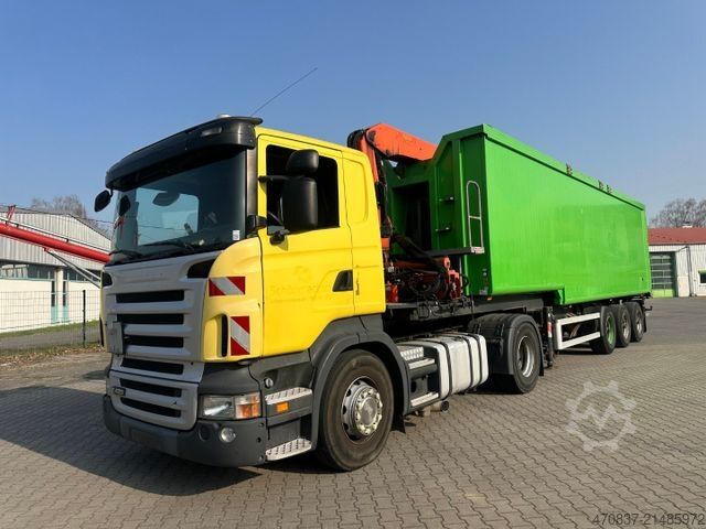 Standard dragbil SCANIA R 420 / Glas Recycling / Palfinger PK 18000