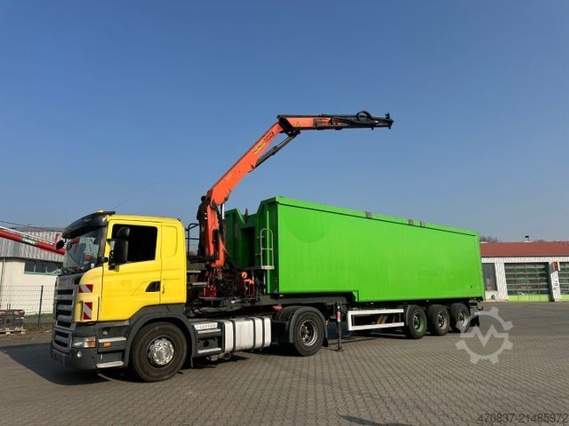 Standard dragbil SCANIA R 420 / Glas Recycling / Palfinger PK 18000