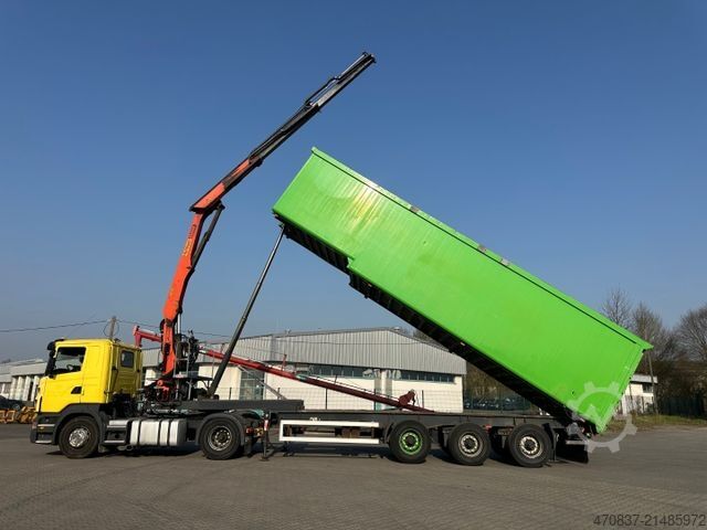 Standard dragbil SCANIA R 420 / Glas Recycling / Palfinger PK 18000