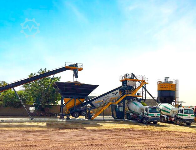 Mobile Betonmischanlage FABO Mobile Concrete Batching Plant 100 m3/h Mobile Concrete Batching Plant