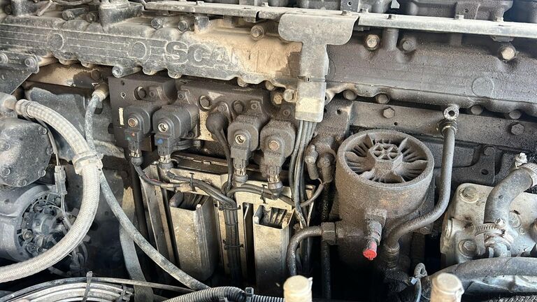 Systém ramene s hákem Scania 124 - 470 (BELGIAN TRUCK / 6X2 / PDE / GOOD CON...