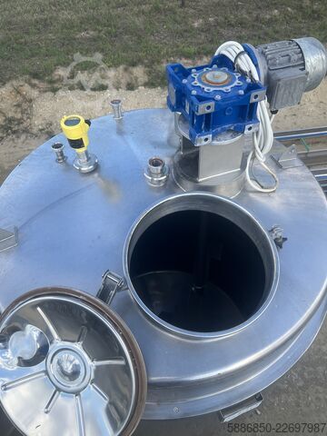 2000-Liter-Tank, isoliert, mit Rührwerk, aus Edelstahl (Inox)  