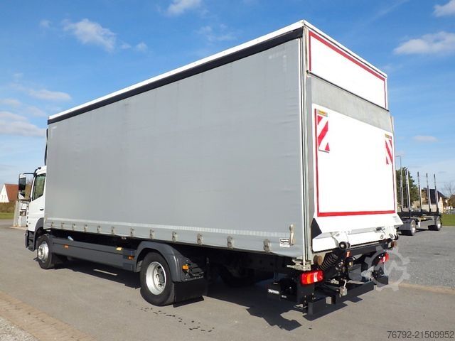 Plattewagen met zeil MERCEDES-BENZ 1327 L Atego 4 Pritsche 7,3m/LBW/AHK/Klima/55tkm
