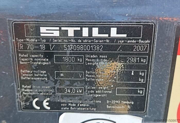 LPG Forklifts Still R70-18T