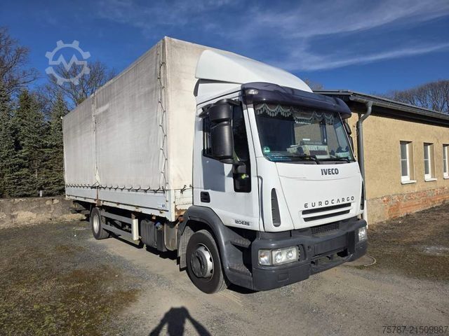 Flatbed truck with tarp IVECO 120E25 Pritsche&Plane,Ladebordwand 1,5 To