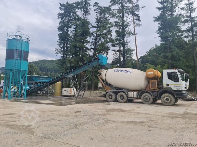 Central de betão móvel, betão CONSTMACH 30M3/H Small Mobil Concrete Mixing Plant