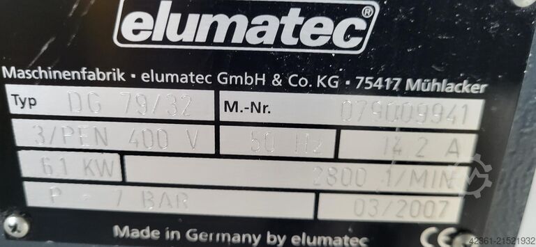 Double mitre saw DG79 elumatec AG DG79