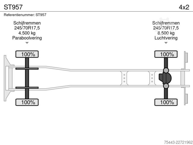 DAF XB 230 FA 4x2 ST957 12T Powerline - Plywood 730...