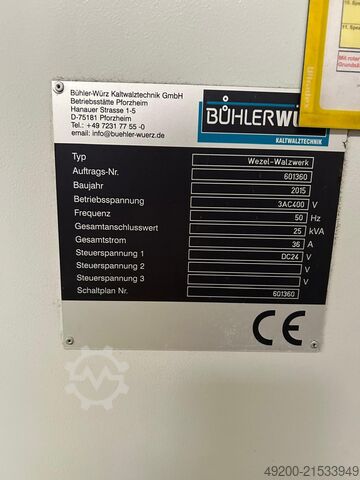 Cold rolling mill strip rolling mill Carl Wezel BW500/420