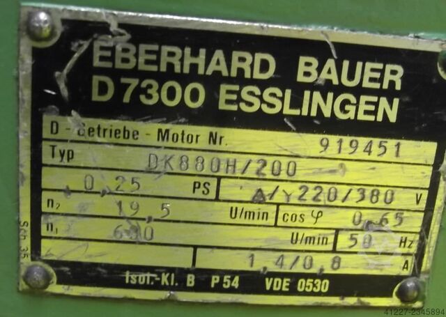 Tandwielmotor 0,18 kW 19,5 tpm Bauer DK880H/200