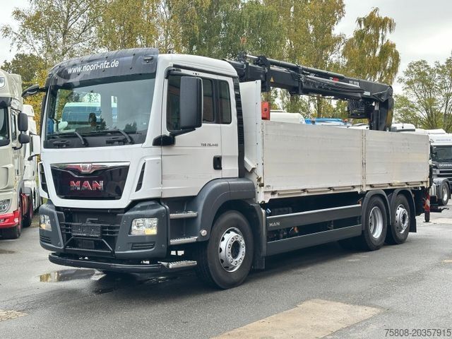 Lastbilmonteret kran MAN TGS 26.440 Baustoff Hiab XS177 K Lenk Navi