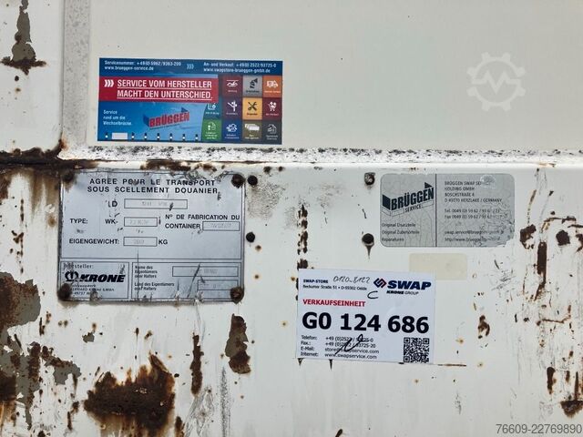 Remorcă cu caroserie interschimbabilă KRONE Wechselbrücke Koffer