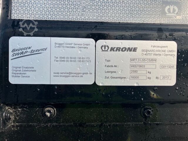 Remolque con caja móvil KRONE Wechselbrücke Plane