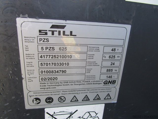 Empilhador eléctrico de 3 rodas Still RX20-16 Zinkenversteller+SS + Duplex-Freihubmast
