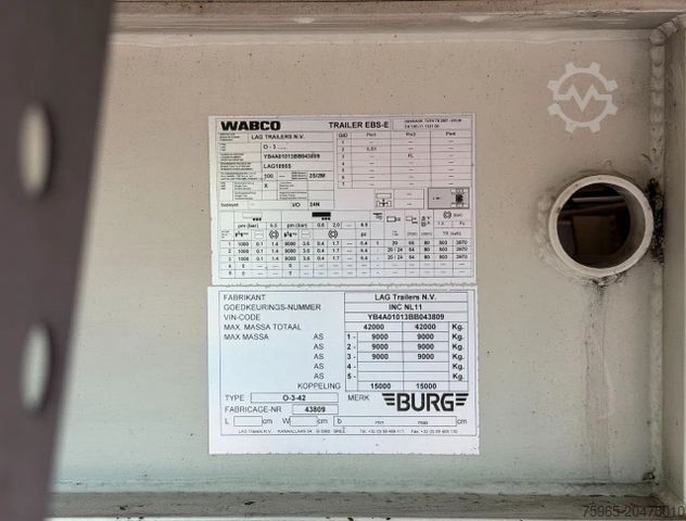 Naczepa chłodnia Burg VAN BEURDEN ISOLATED BOX HYDRAROLLS CARRIER