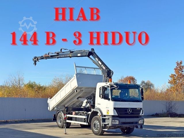 Autokran MERCEDES-BENZ AXOR 1833 * HIAB 144 B - 3 HIDUO + FUNK * TOP