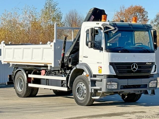 Autokran MERCEDES-BENZ AXOR 1833 * HIAB 144 B - 3 HIDUO + FUNK * TOP