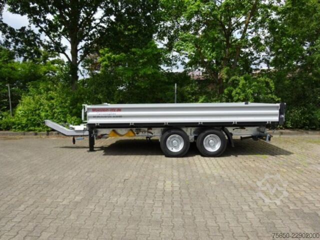 Tipvognstrailer Möslein TTD11 weiß  neuer Tandem 3- Seitenkipper Tieflader-- Neufahrzeug --