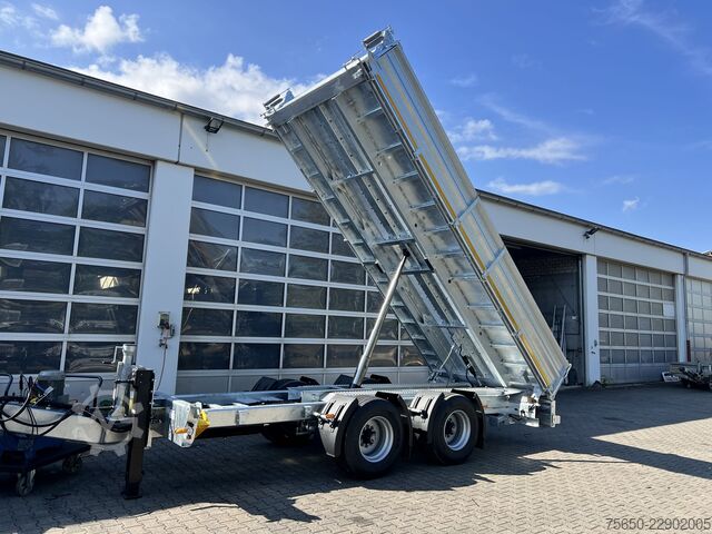 Tipvognstrailer Möslein TTD 19 B  19 t Tandemkipper- Tieflader hydraulischer Klappe Breitbereifung