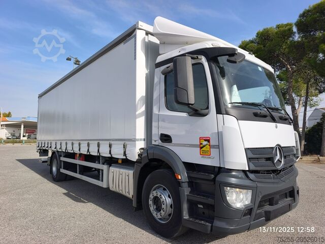 Camión plataforma con toldo MERCEDES BENZ 1830 ANTOS EURO 6