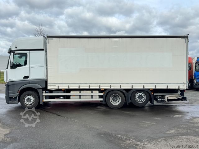 Flaklastbil med kapell MERCEDES-BENZ ACTROS 2545 / GIGA / RETARDER  / LENKACHSE / LBW