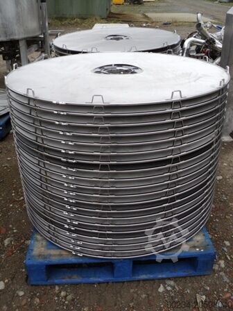 70 qm, 1850 Liter, Schenk horizontales Blatt, vertikaler Behälter Druckblattfilter Schenk ZHF-S70-Z-C3