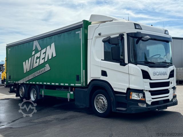 Drikkevarelastbil SCANIA P 320 / LBW / 2 x AHK / LENKACHSE / 18 PAL