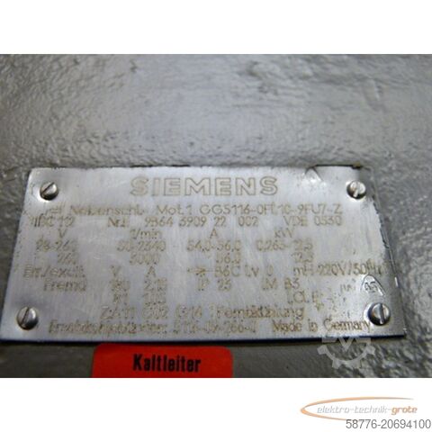 Control unit Siemens 1GG5116-0FL10-9FU7-Z = Nebenschl.-Motor - ! -