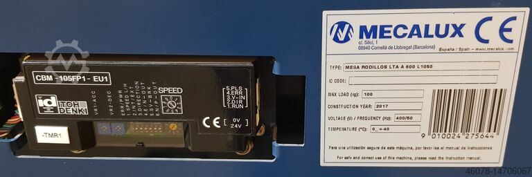 Rollenbaan overdrachtsinrichting Mecalux 90° 1050-815-730
