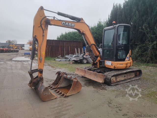 Minirypadlo < 7t Case CX 50 with 3 excavator buckets