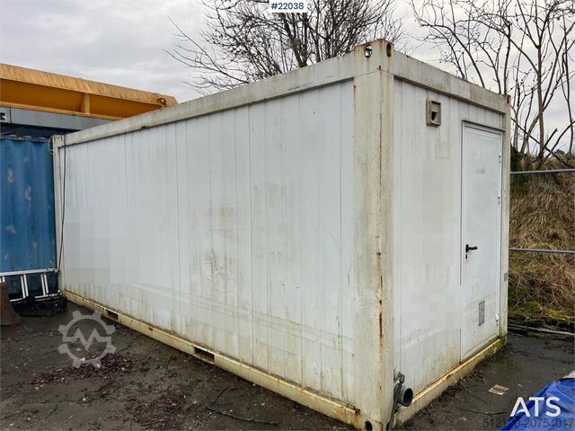 İnşaat makinesi 20 fot container m/ wc, dusj, vask, varmtvannsbere