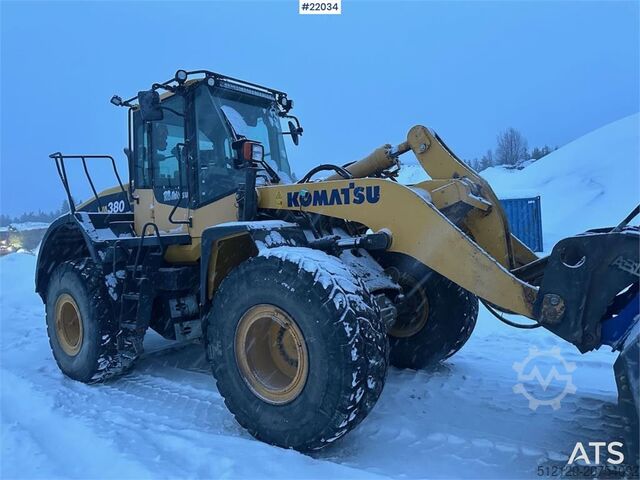 Hjullæsser Komatsu WA380-7 wheel loader w/ bucket, scale, summer and
