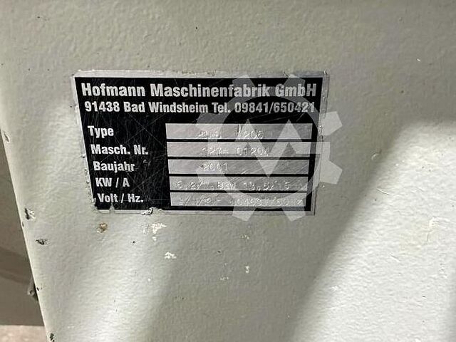 Stolne glodalice Hofmann TFS 1200 2001 Hofmann TFS 1200