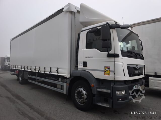Platós teherautó ponyvával MAN 18.290 TGM