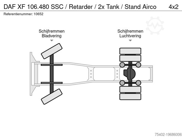 Standard-SZM DAF XF 106.480 SSC / Retarder / 2x Tank / Stand Airco