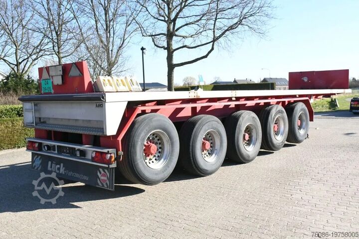 Platform aanhanger Lück SPR75/5 5 achse BALLAST TRAILER 3x STEERAXLE!!