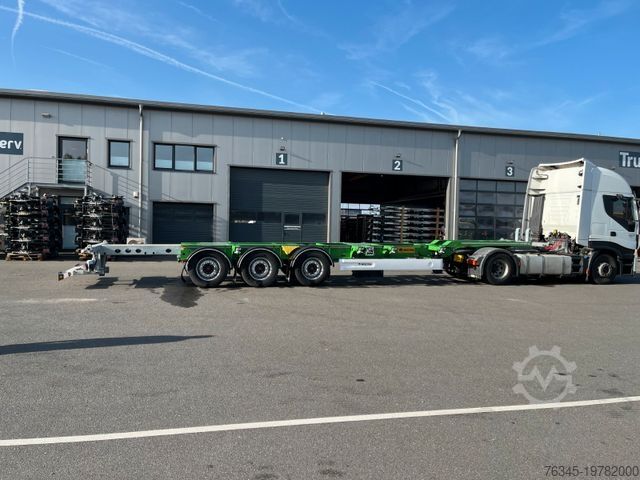 Wissellaadbak oplegger WIELTON Multichassis Fahrgestell 45,40HC,40, 2x20