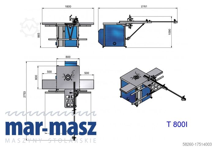 Freesmachine met onderste spindel STOMANA T800I z wózkiem