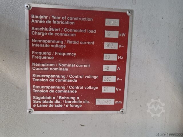 Automatische afkortzaag Reinhardt BRG 520/250