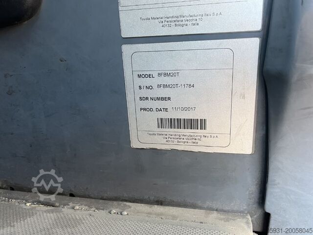 Chariot élévateur électrique à 4 roues Toyota 8FBM20T