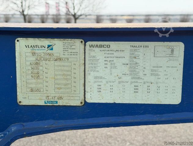 Auflieger-Wechselfahrgestell D-TEC FT-43-03V FRONT + MIDDLE + BACK SLIDER DRUM BRAK