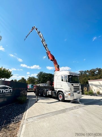 Tracteur routier standard SCANIA R730 8x4 V8 Kran 34m FUNK+JIB+Seilwinde