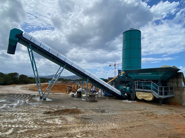 Central de betão móvel, betão CONSTMACH 30M3/H Mini Mobil Concrete Mixing Plant