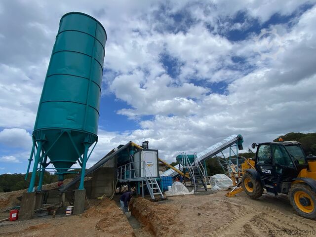 Central de betão móvel, betão CONSTMACH 30M3/H Mini Mobil Concrete Mixing Plant