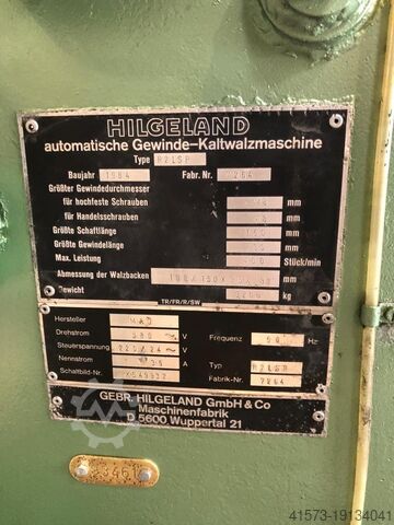 Platte matrijzenrol met schroefdraad HILGELAND R2LSP