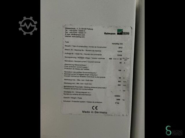 Meerbladzagen Raimann VarioRip 310 2012 Raimann VarioRip 310