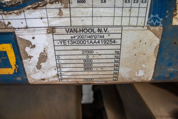Containertransport VANHOOL CONTAINER AANHANGER