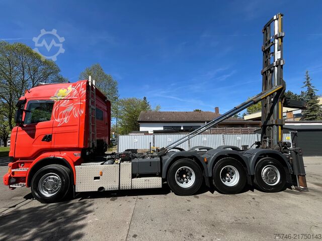 Hakenarmsystem Scania R500 R500 8x4*VELSYCON Combilift*Silosteller*Ab...