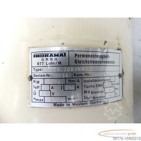 Besturingsunit Indramat MDC 9.20B/MMB-0 Gleichstromservomotor SN: 2034